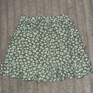 Floral Green Skirt
